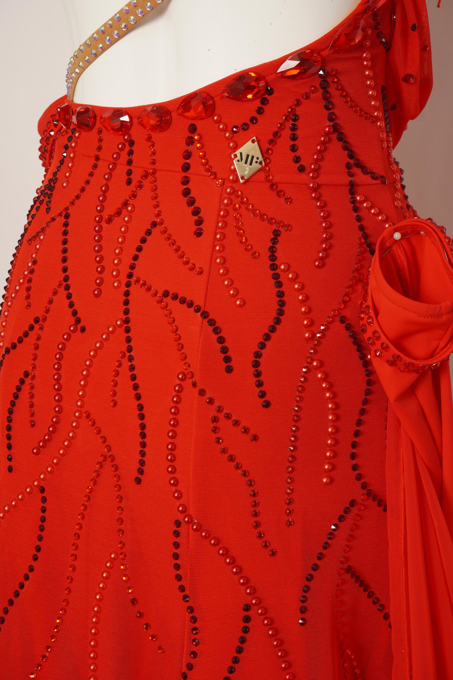 ボールルーム コスチューム - タンジェリン スパーク ボールルーム ガウン - MF417-B