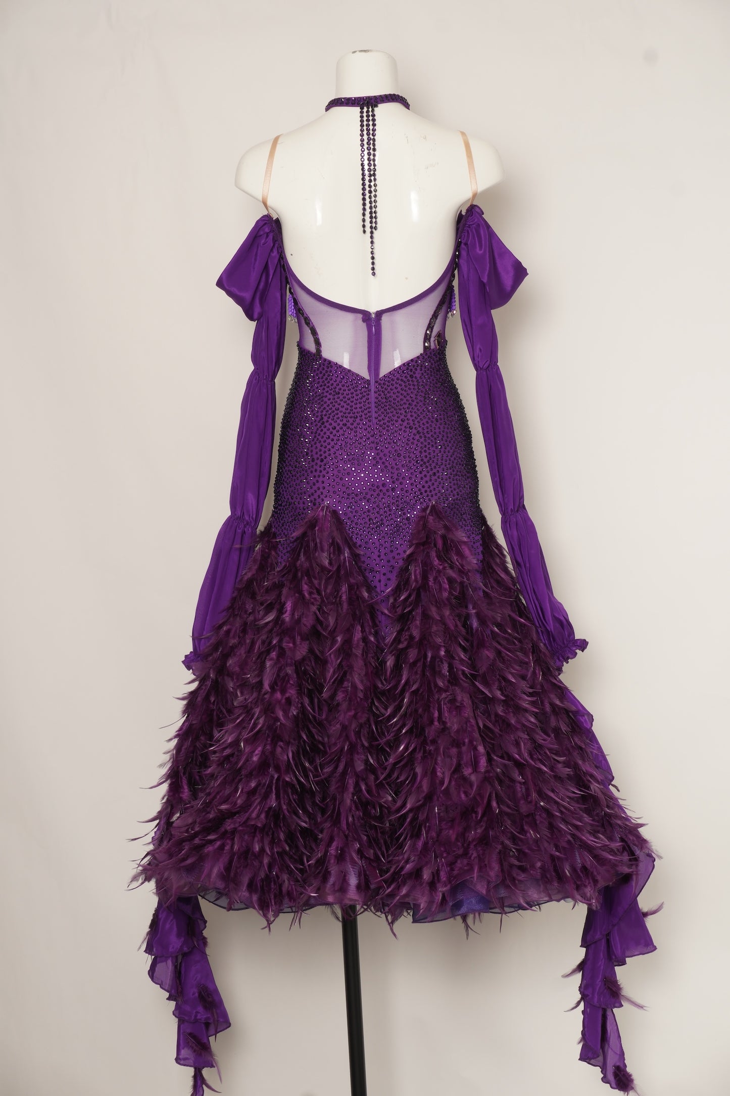 MF Design-B0447-Plume Noir Ballroom Gown