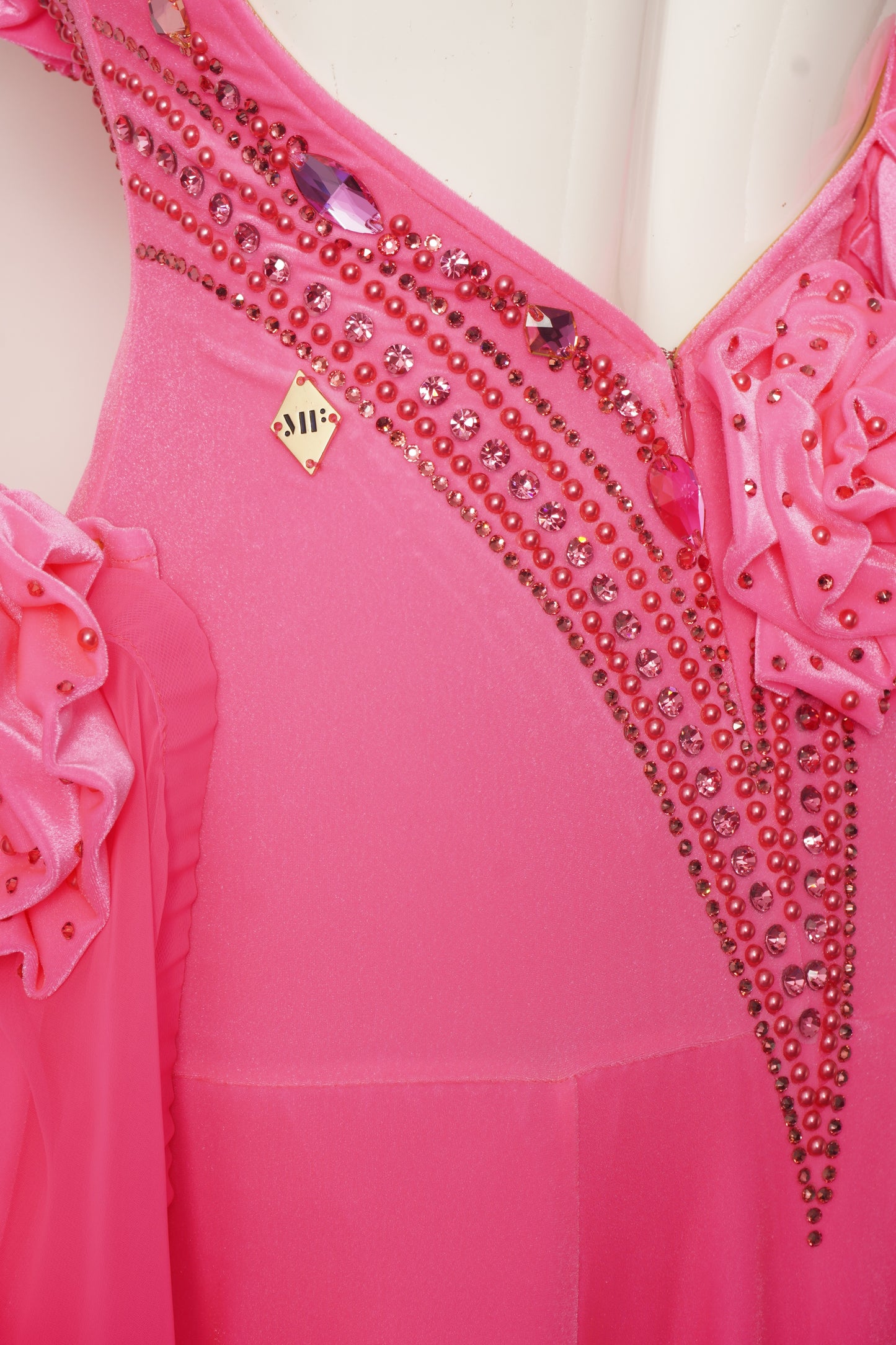 MF Design-B0399-Nested Floral Ballroom Gown