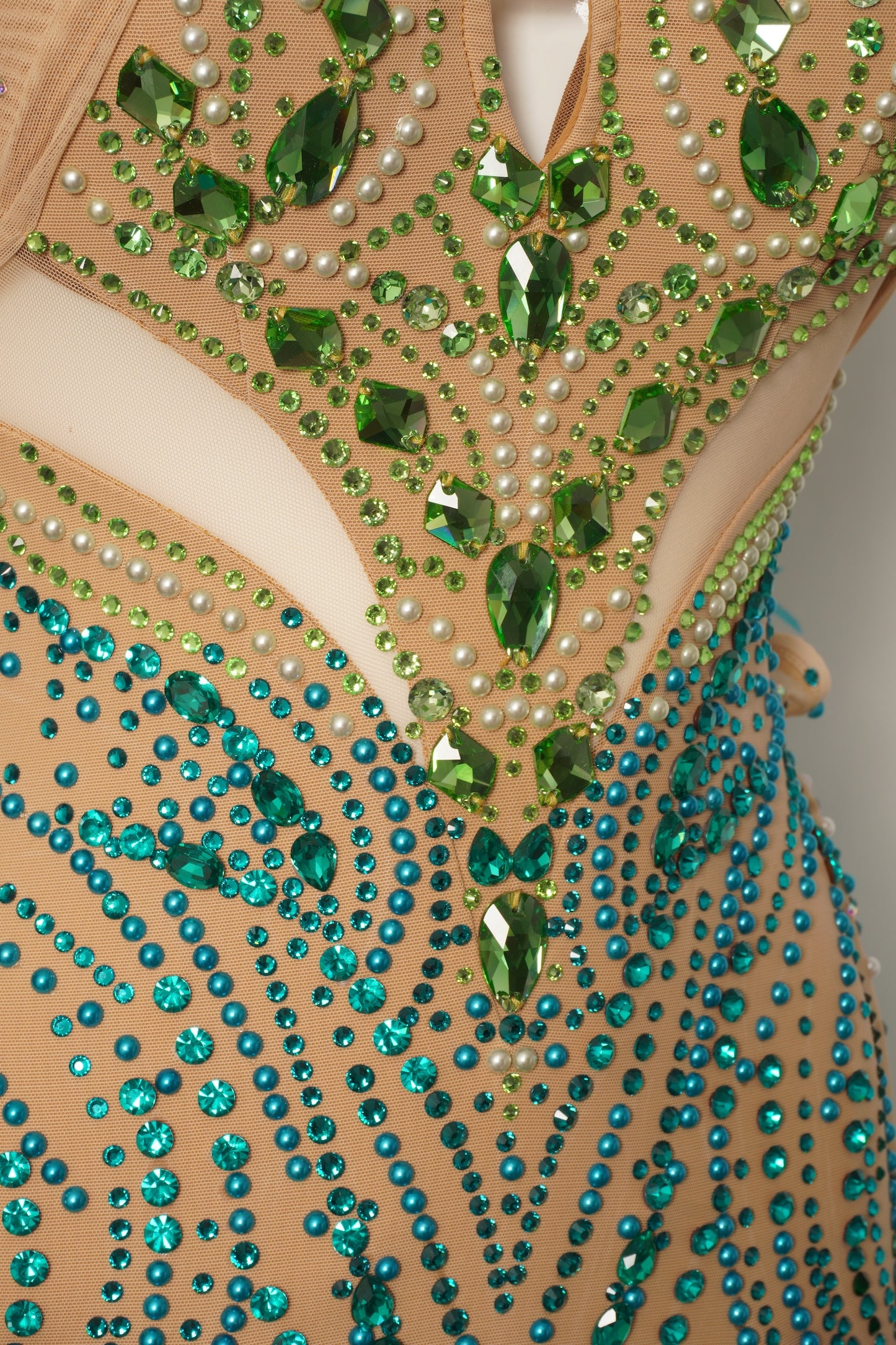 MF Design-B0428-Jade Cascade Ballroom Gown