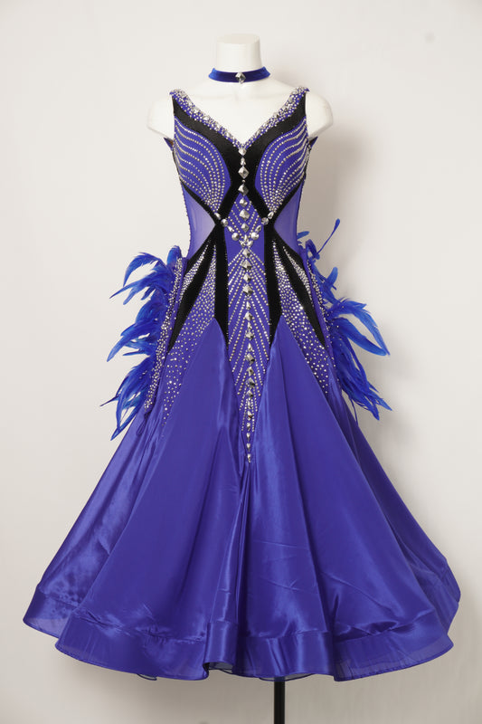 Ballroom Costume - Amethyst Flame Ballroom Gown - MF389 - B