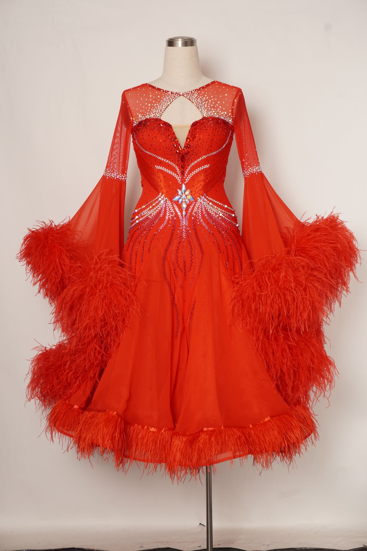 MF Design-B0433-Crimson Majesty Ballroom Gown