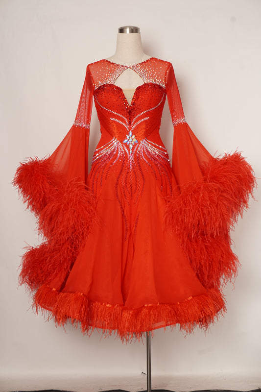 MF Design-B0433-Crimson Majesty Ballroom Gown