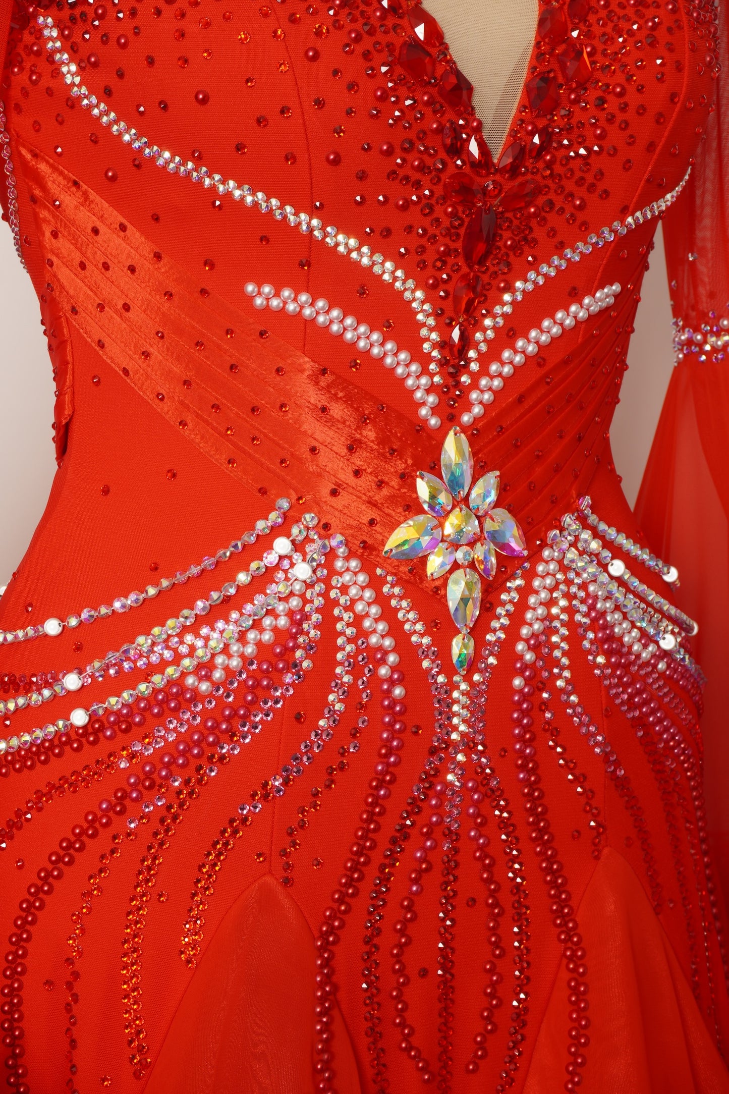 MF Design-B0433-Crimson Majesty Ballroom Gown