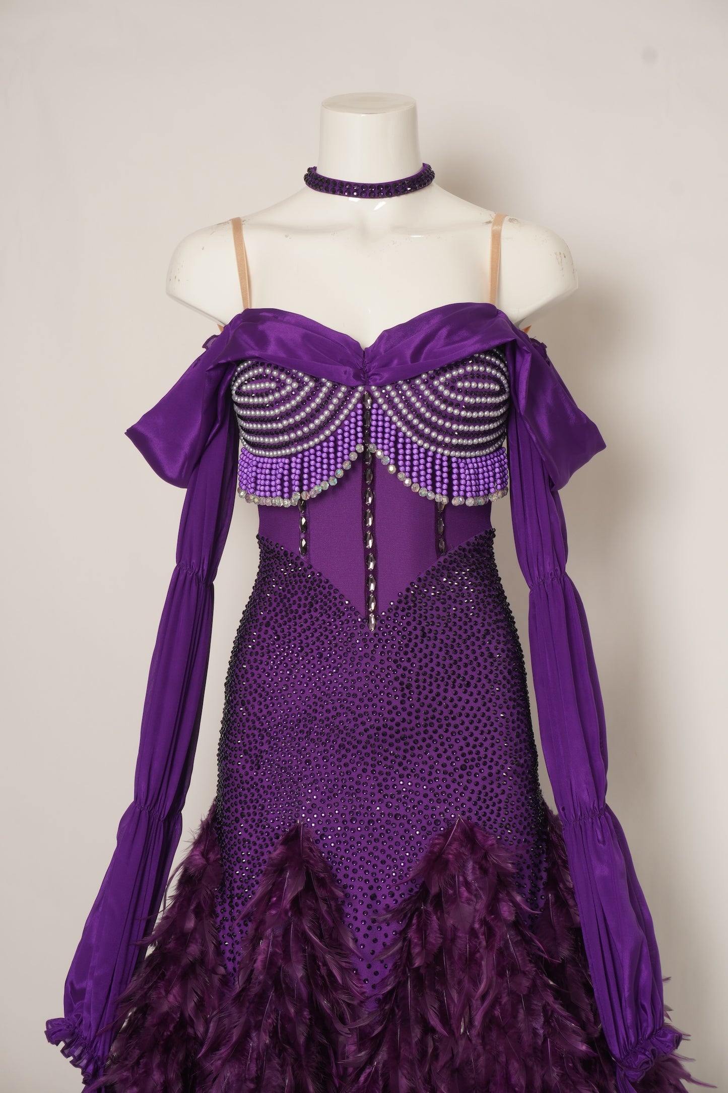 MF Design-B0447-Plume Noir Ballroom Gown