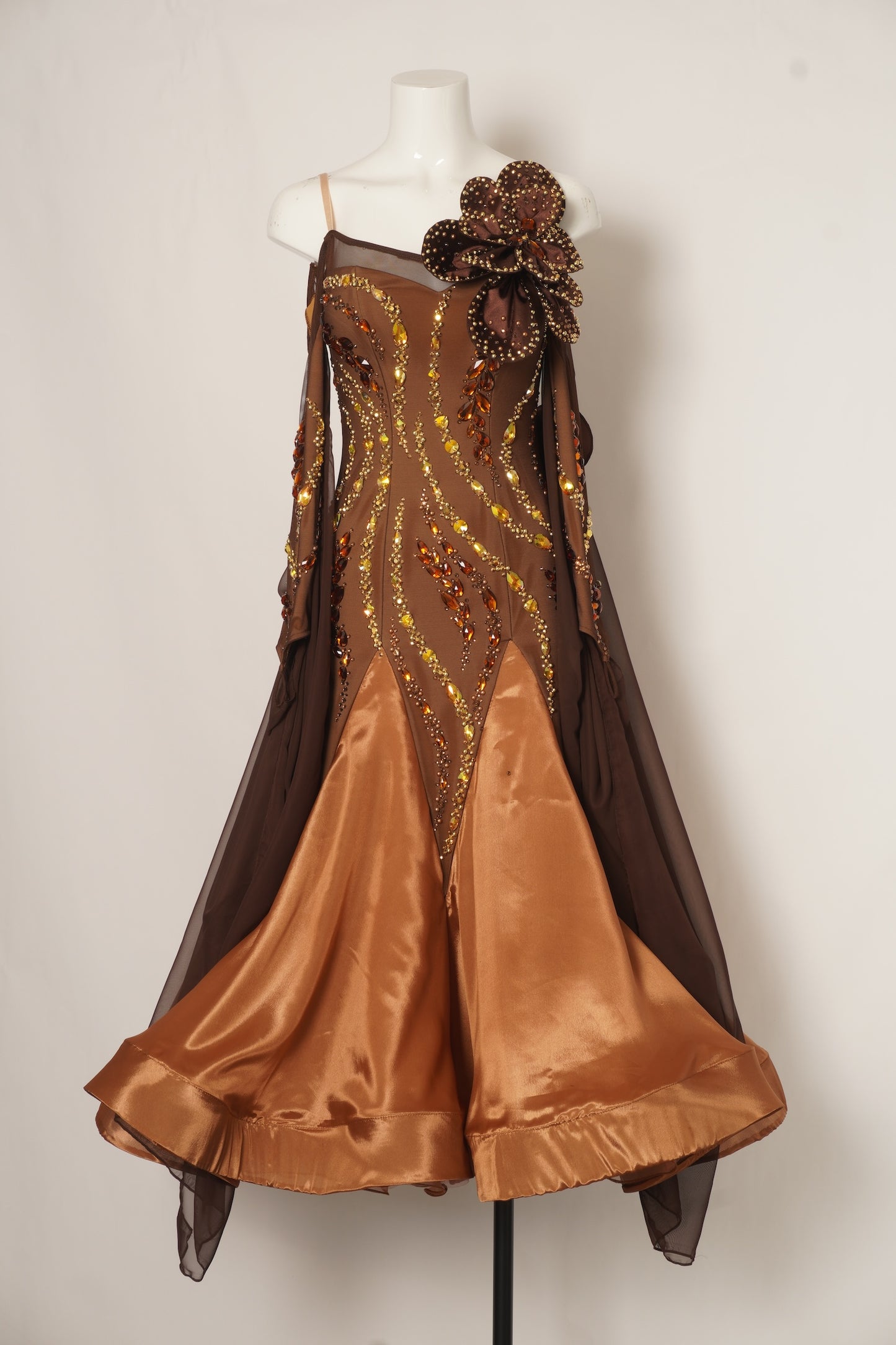 MF Design-B0435-Bronze Empress Ballroom Gown