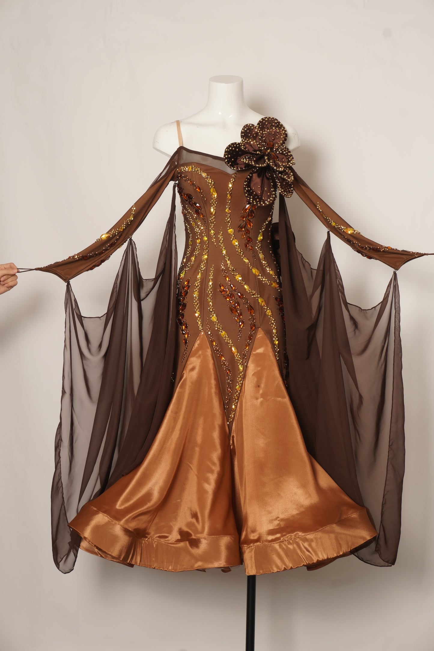 MF Design-B0435-Bronze Empress Ballroom Gown