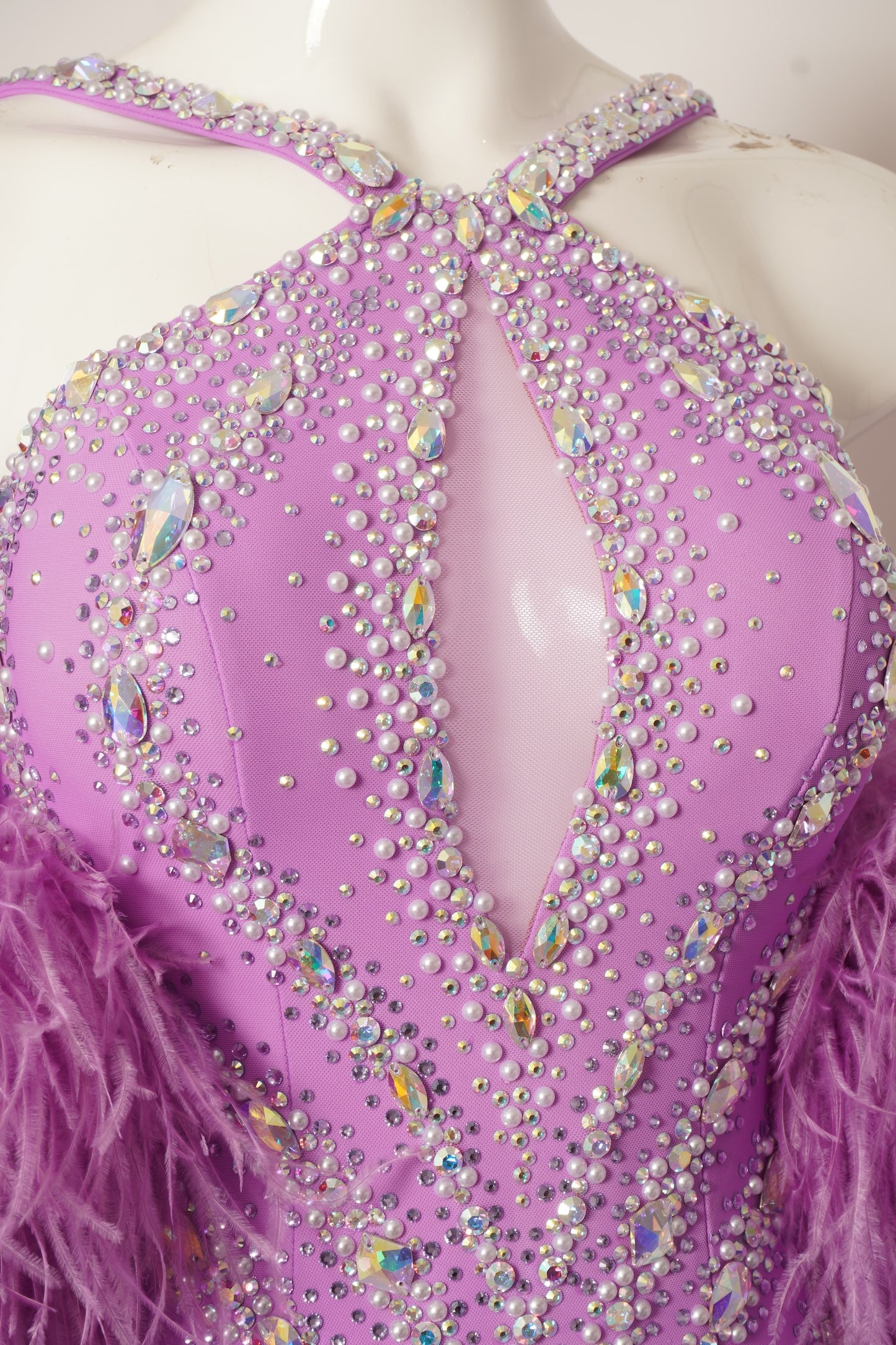 MF Design-B0455-Blushing Feather Ballroom Gown