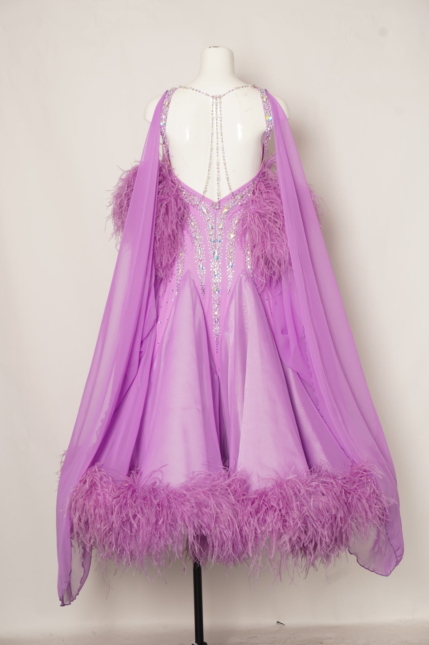 MF Design-B0455-Blushing Feather Ballroom Gown