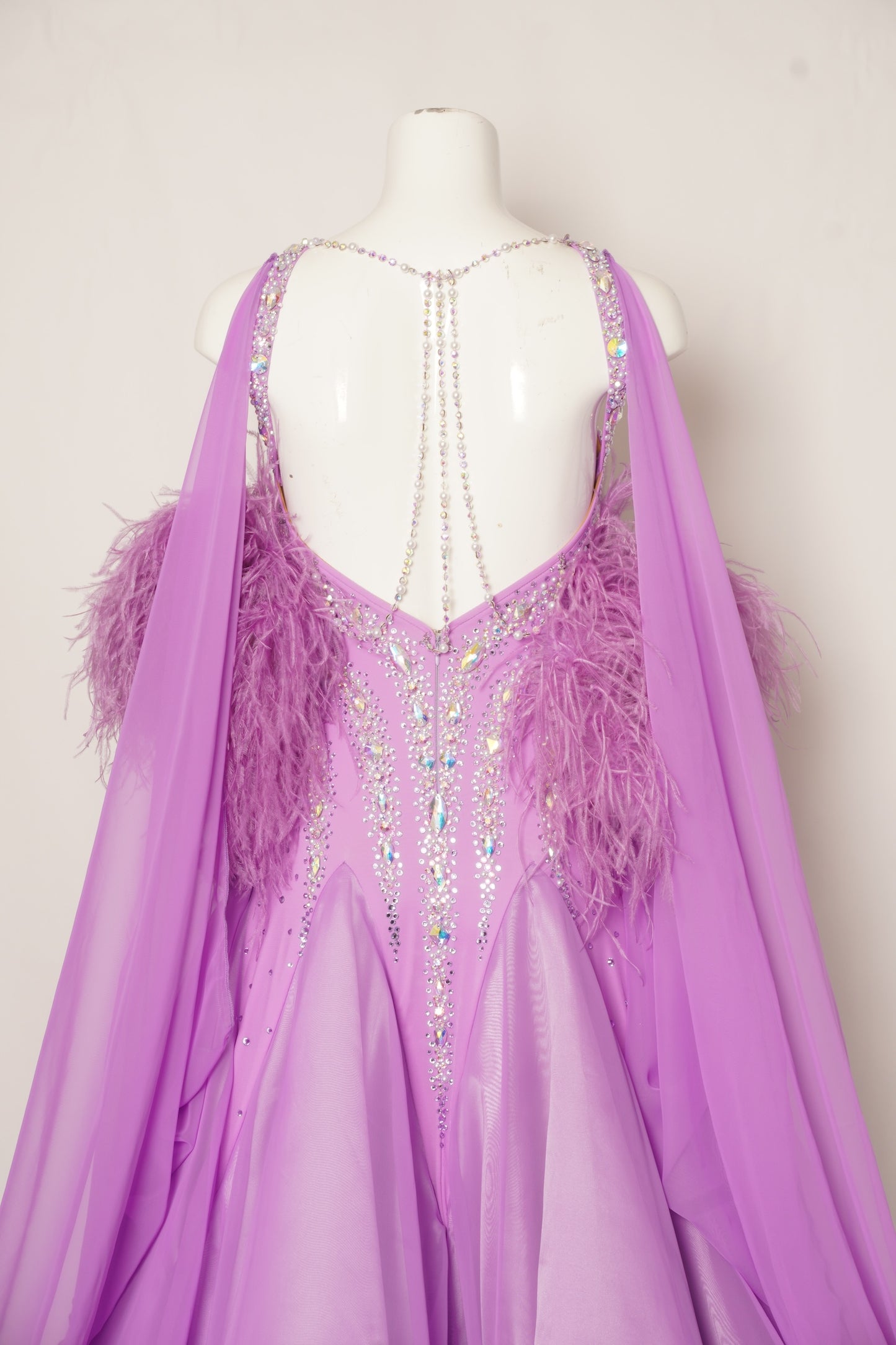 MF Design-B0455-Blushing Feather Ballroom Gown