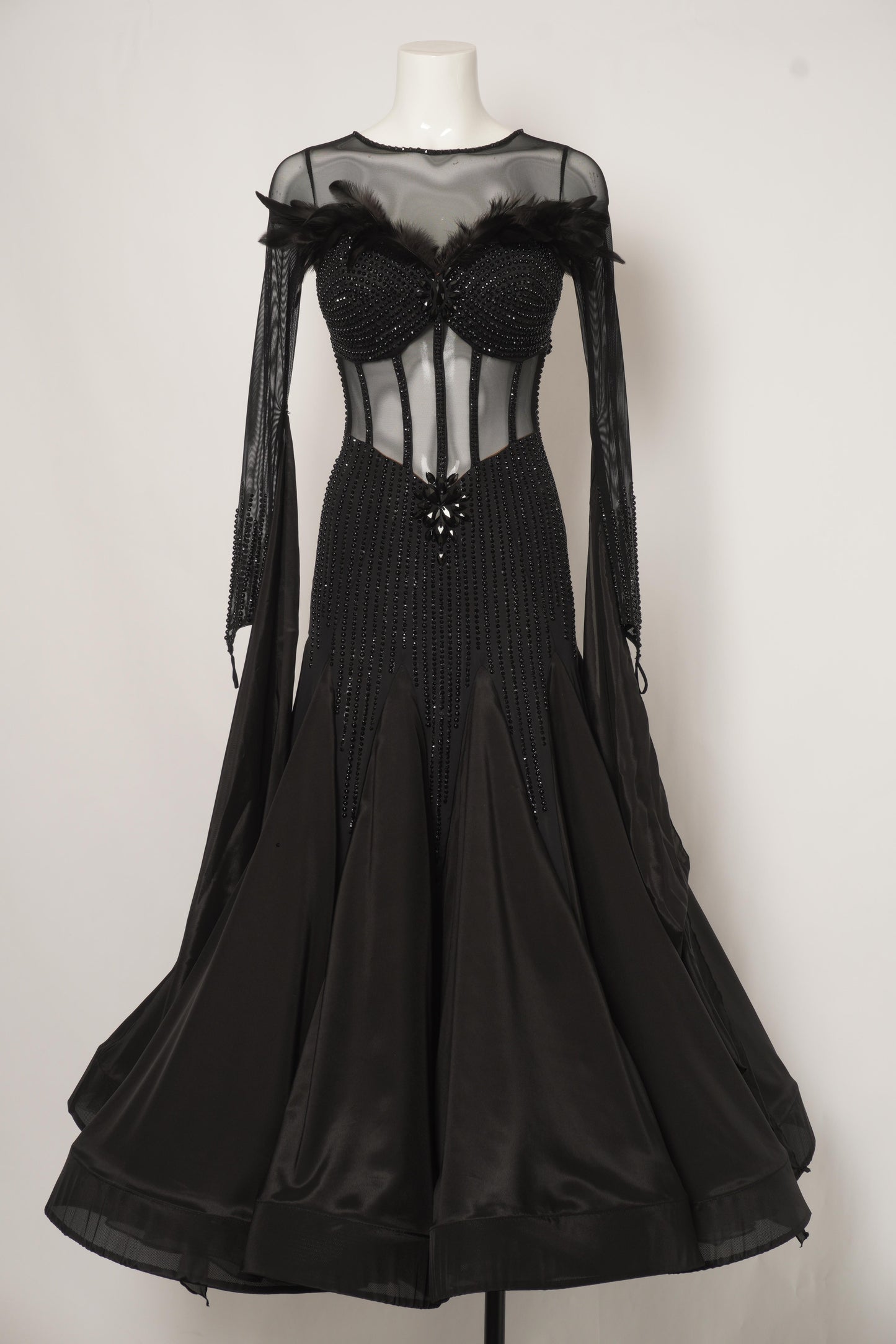 Ballroom Costume - Wicked Feather Ballroom Gown - MF365 - B