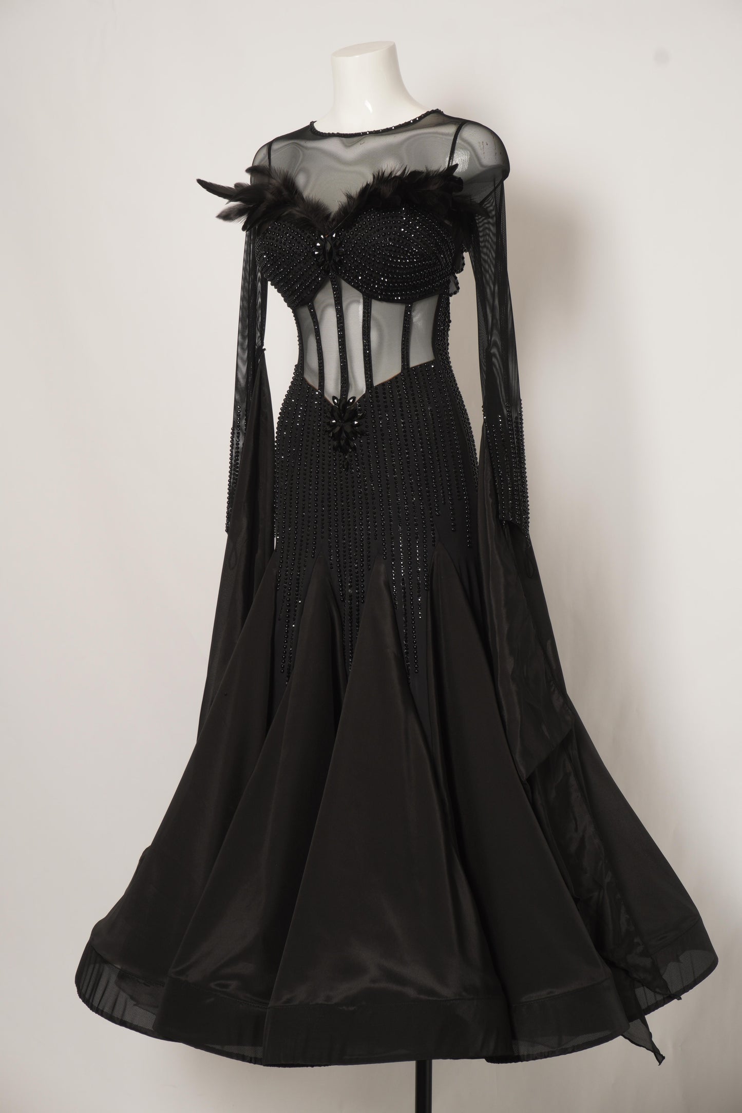 Ballroom Costume - Wicked Feather Ballroom Gown - MF365 - B