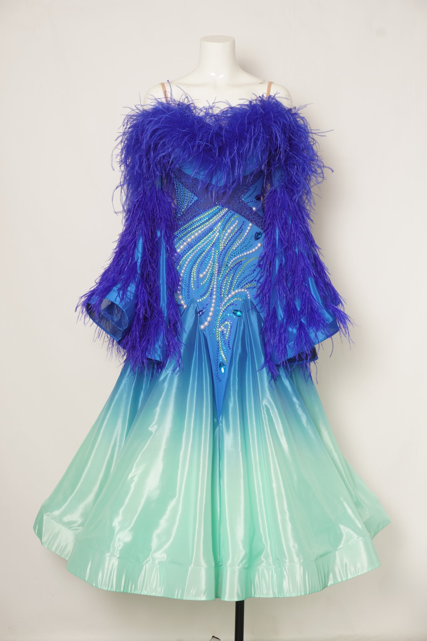 MF Design-B0487-Sapphire Aurora Ballroom Gown