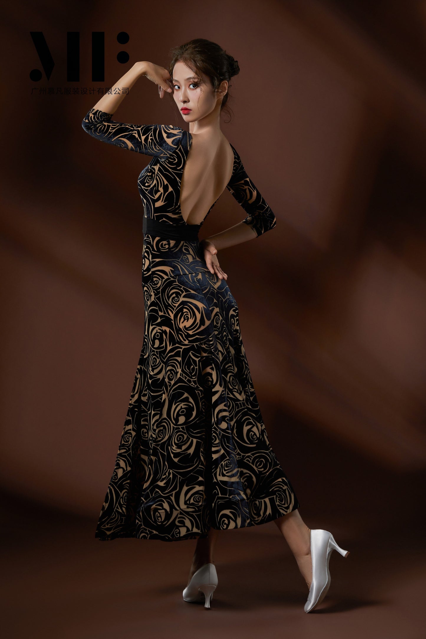 Mufan - Practice Ballroom Dress - Floral Print - M329