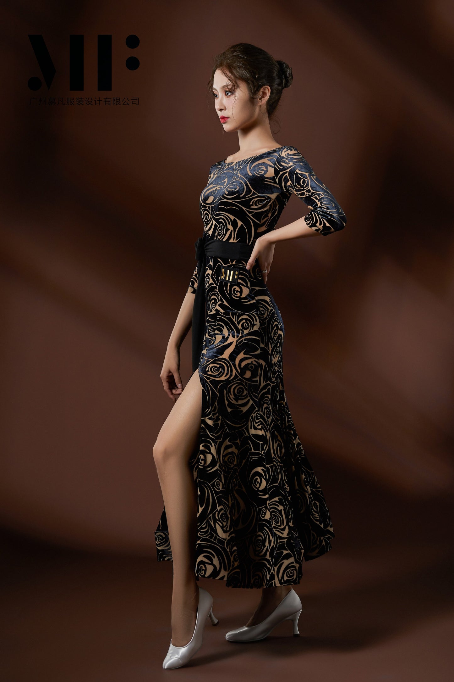 Mufan - Practice Ballroom Dress - Floral Print - M329