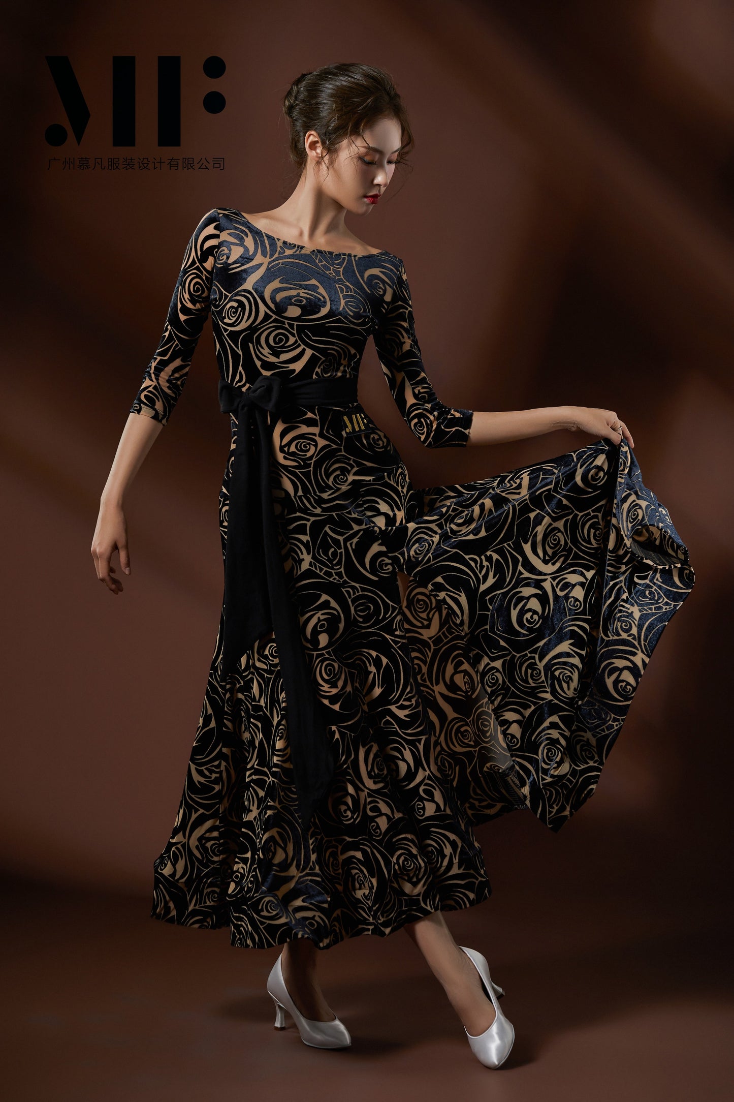 Mufan - Practice Ballroom Dress - Floral Print - M329