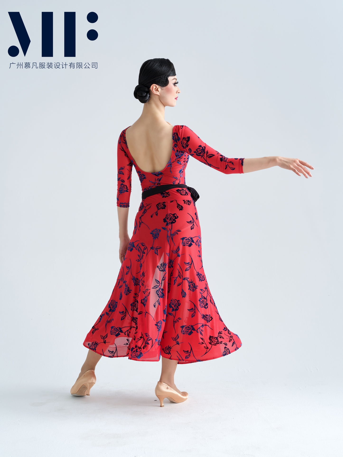 Mufan - Practice Ballroom Dress - Floral Print - M329