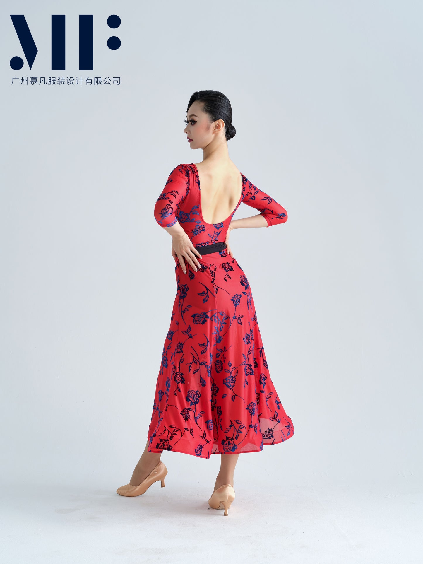 Mufan - Practice Ballroom Dress - Floral Print - M329