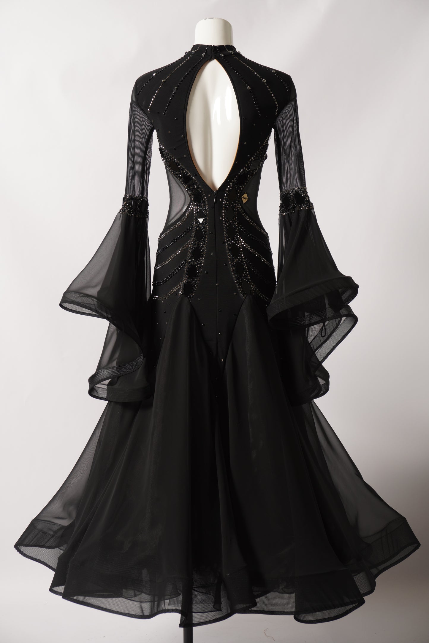 Ballroom Costume - Wicked Widow Ballroom Dance Couture - MF178-B