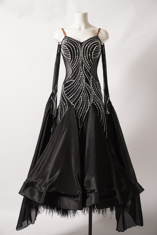 Ballroom Costume - Dark Pearl Ballroom Costume - MF207-B