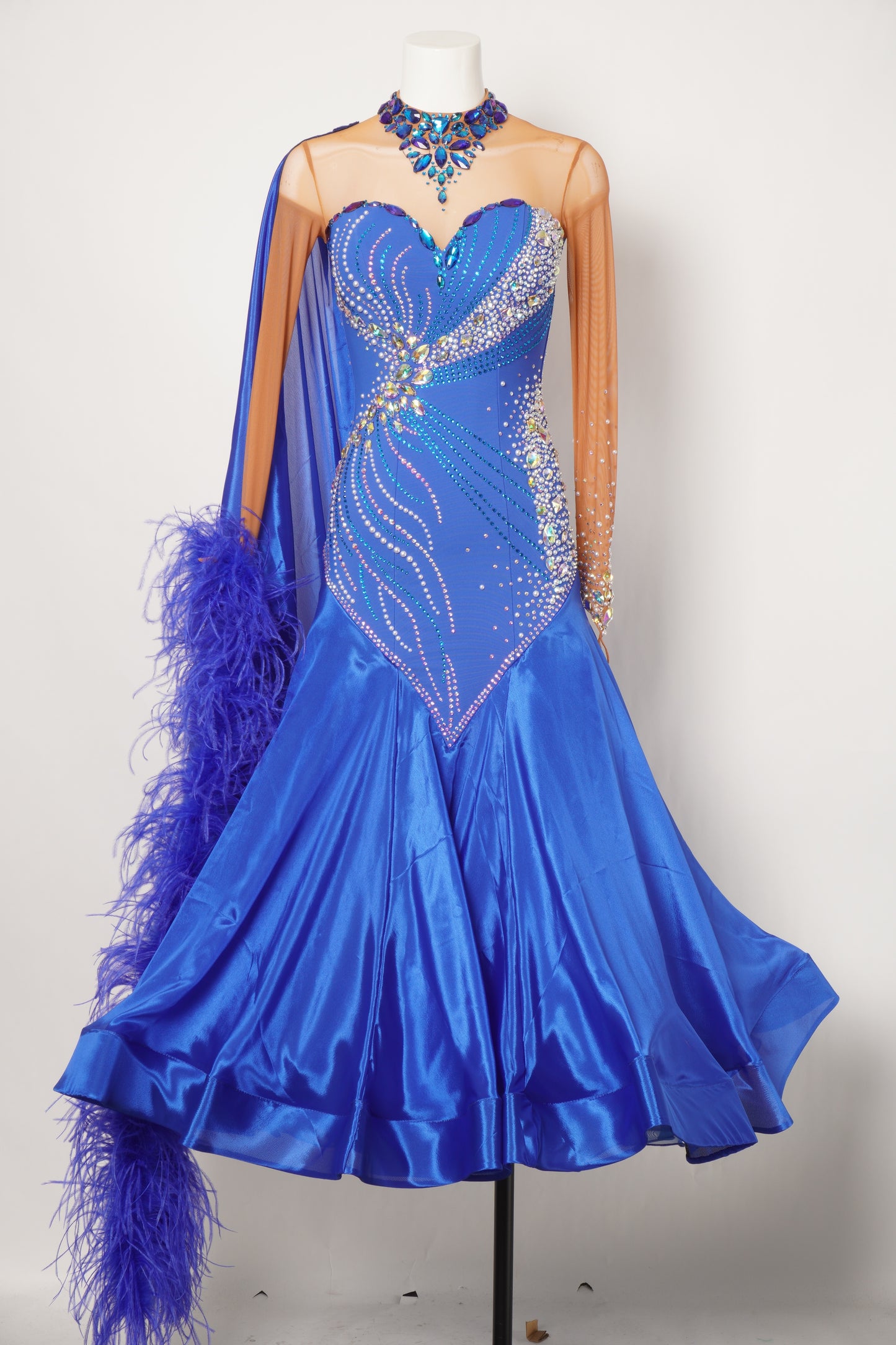 Ballroom Costume - Sapphire Nebula Ballroom Gown - MF295-B