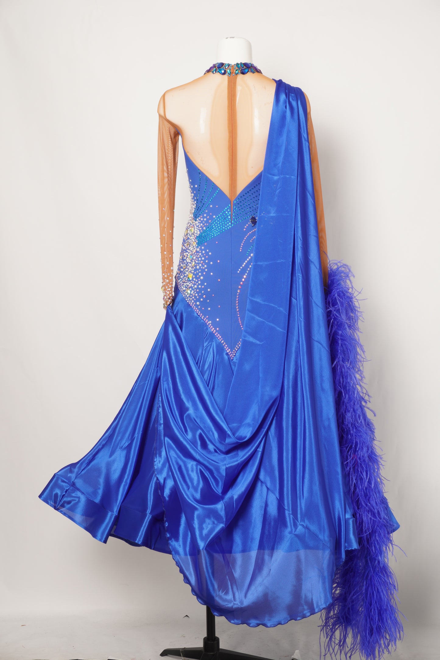 Ballroom Costume - Sapphire Nebula Ballroom Gown - MF295-B