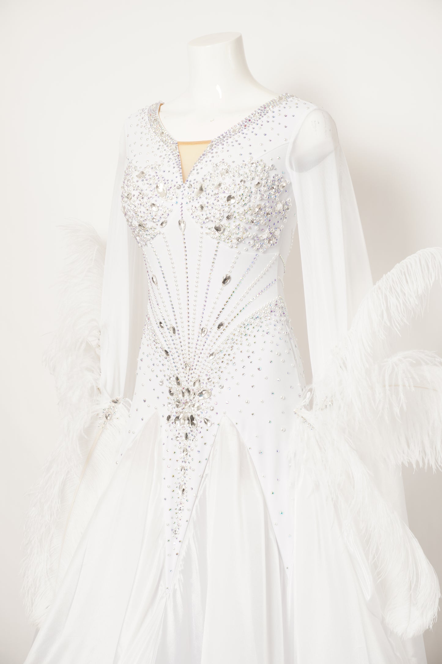 Ballroom Costume - Feather Adore Ballroom Gown - MF321-B