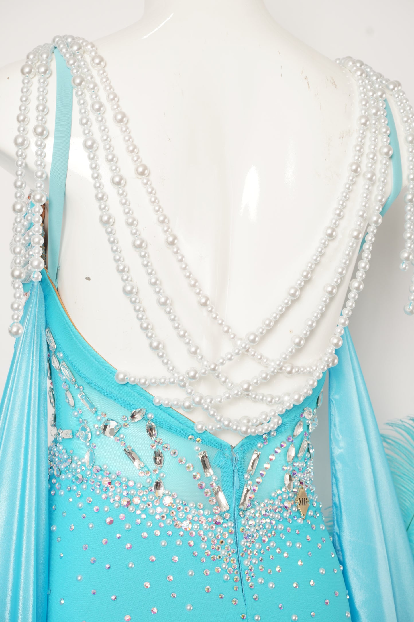 Ballroom Costume - Frosted Pearl Ballroom Gown - MF344-B