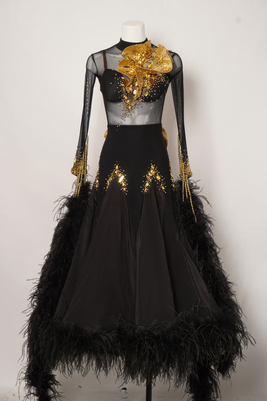 Ballroom Costume - Midnight Dazzle Ballroom Gown  - MF348-B