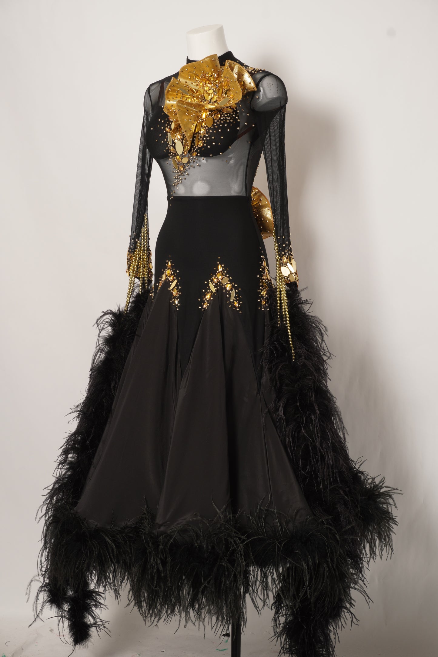 Ballroom Costume - Midnight Dazzle Ballroom Gown  - MF348-B