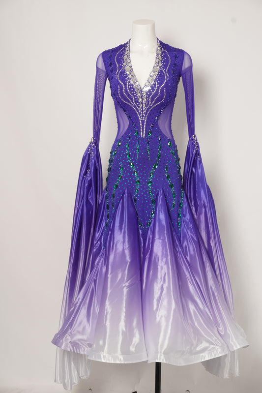 Ballroom Costume - Ombre Amethyst Ballroom Gown - MF355-B