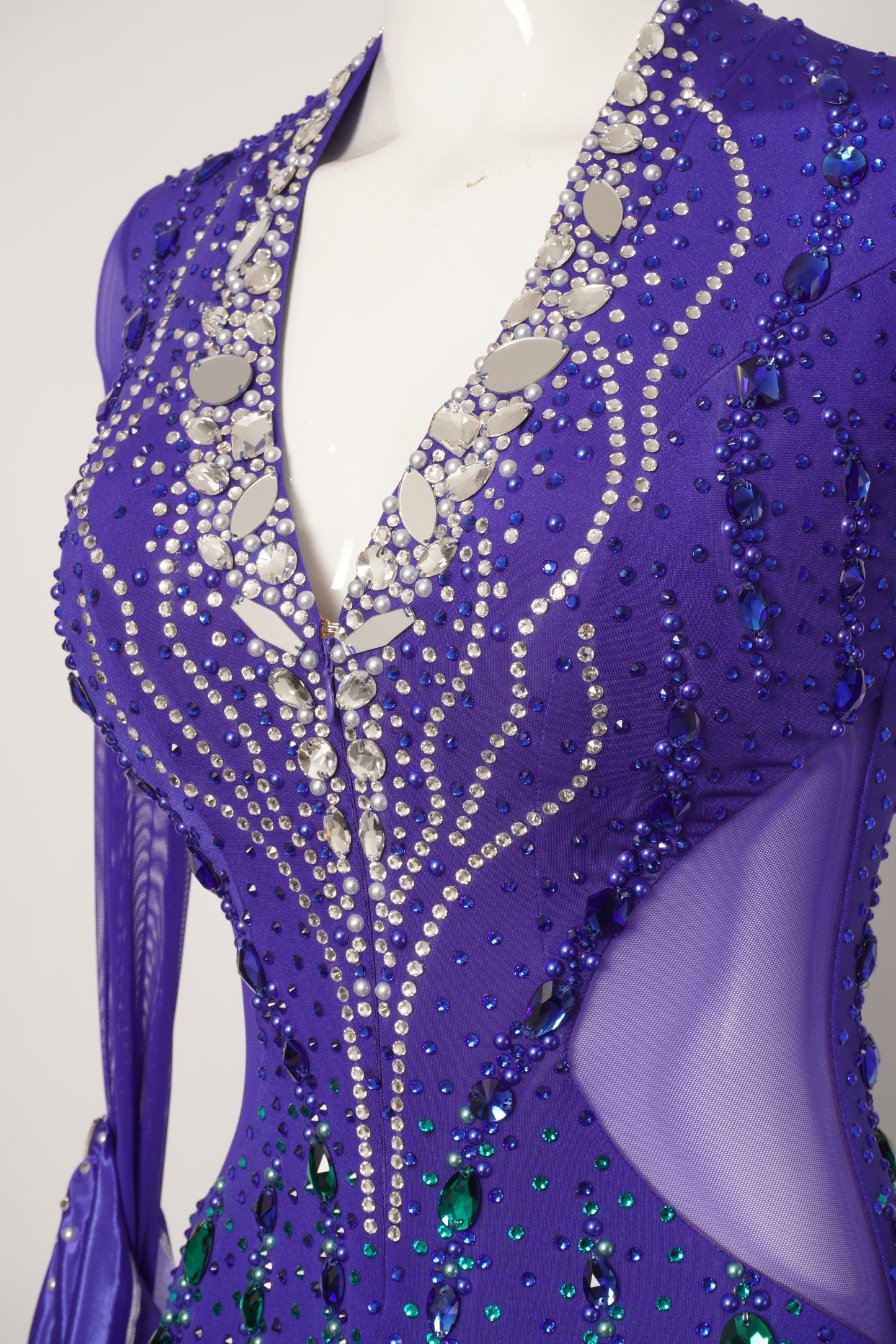 Ballroom Costume - Ombre Amethyst Ballroom Gown - MF355-B