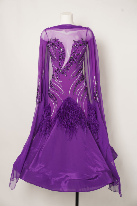 Ballroom Costume - Amethyst Allure Ballroom Gown - MF370-B