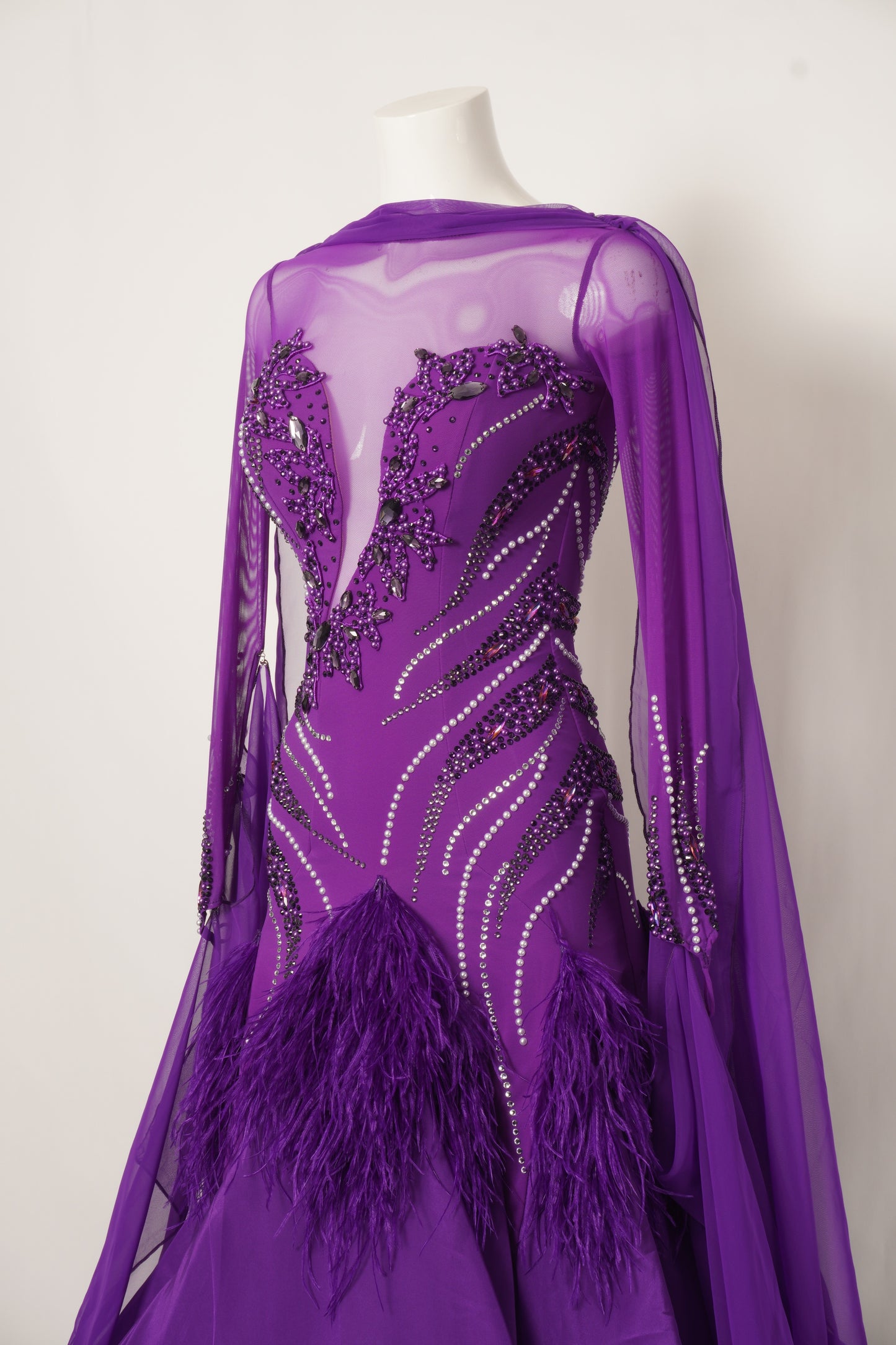 Ballroom Costume - Amethyst Allure Ballroom Gown - MF370-B