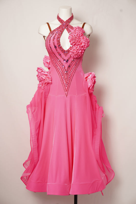 MF Design-B0399-Nested Floral Ballroom Gown