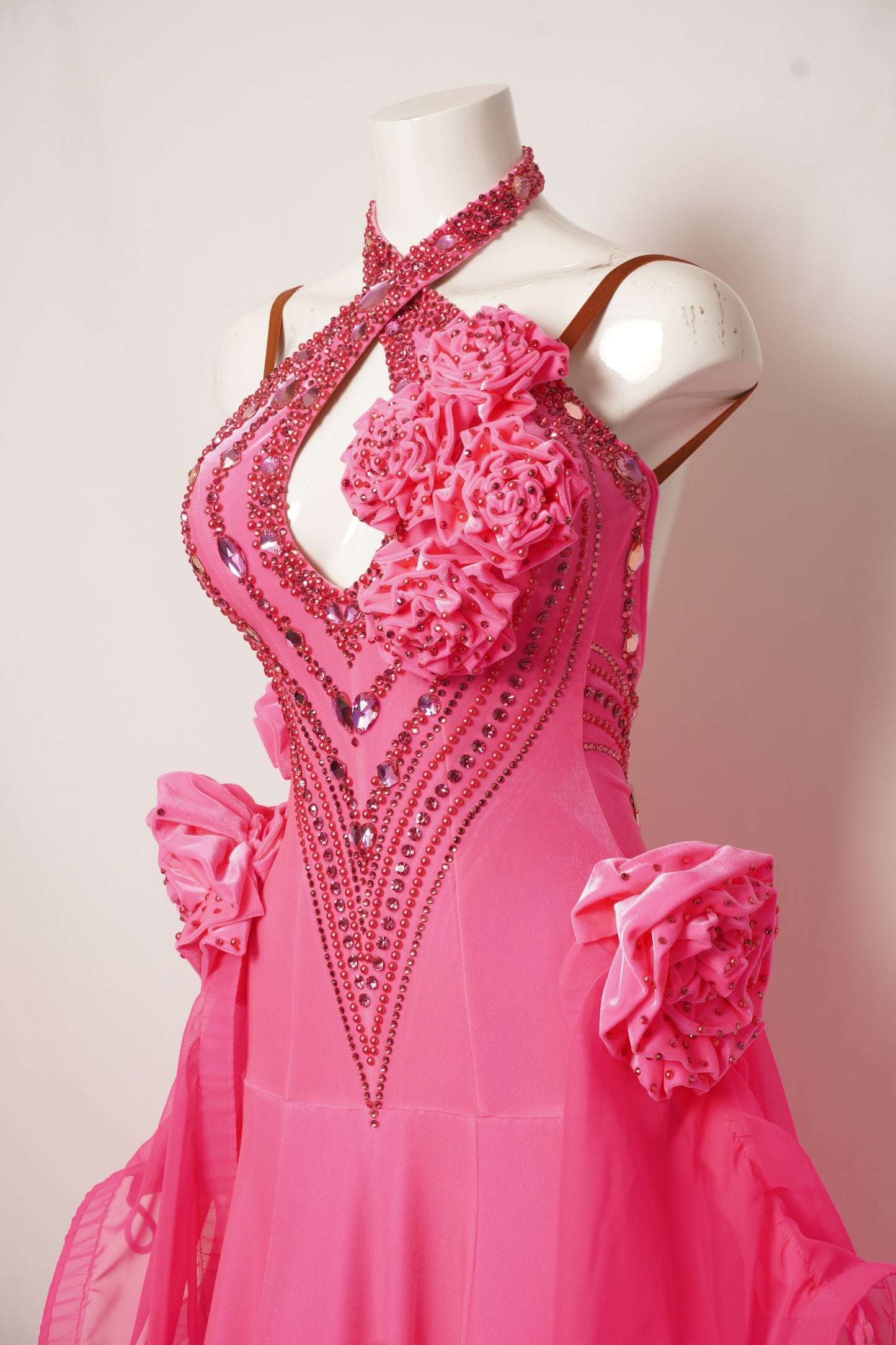 MF Design-B0399-Nested Floral Ballroom Gown