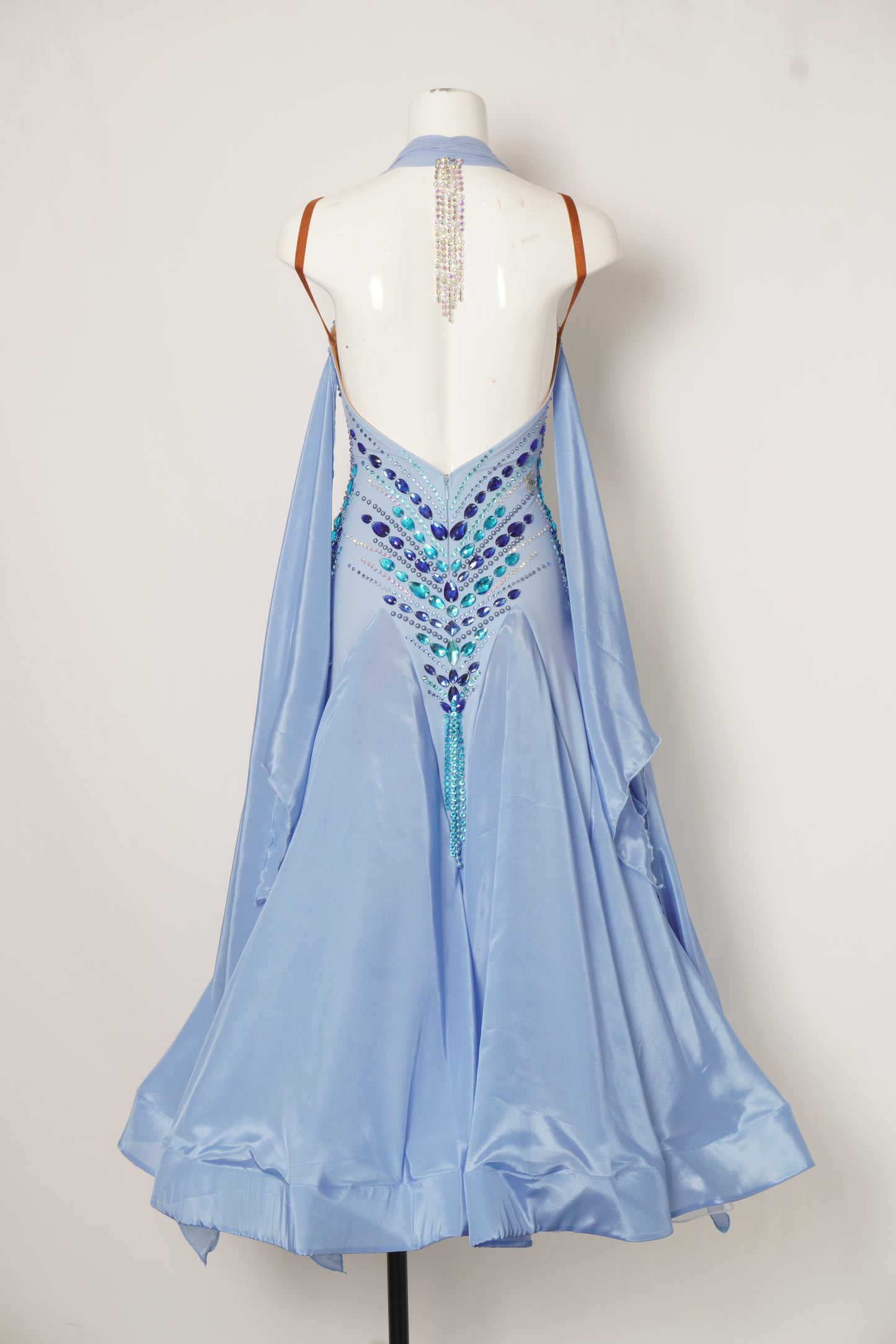 MF Design-B0409-Glacial Blue Ballroom Gown