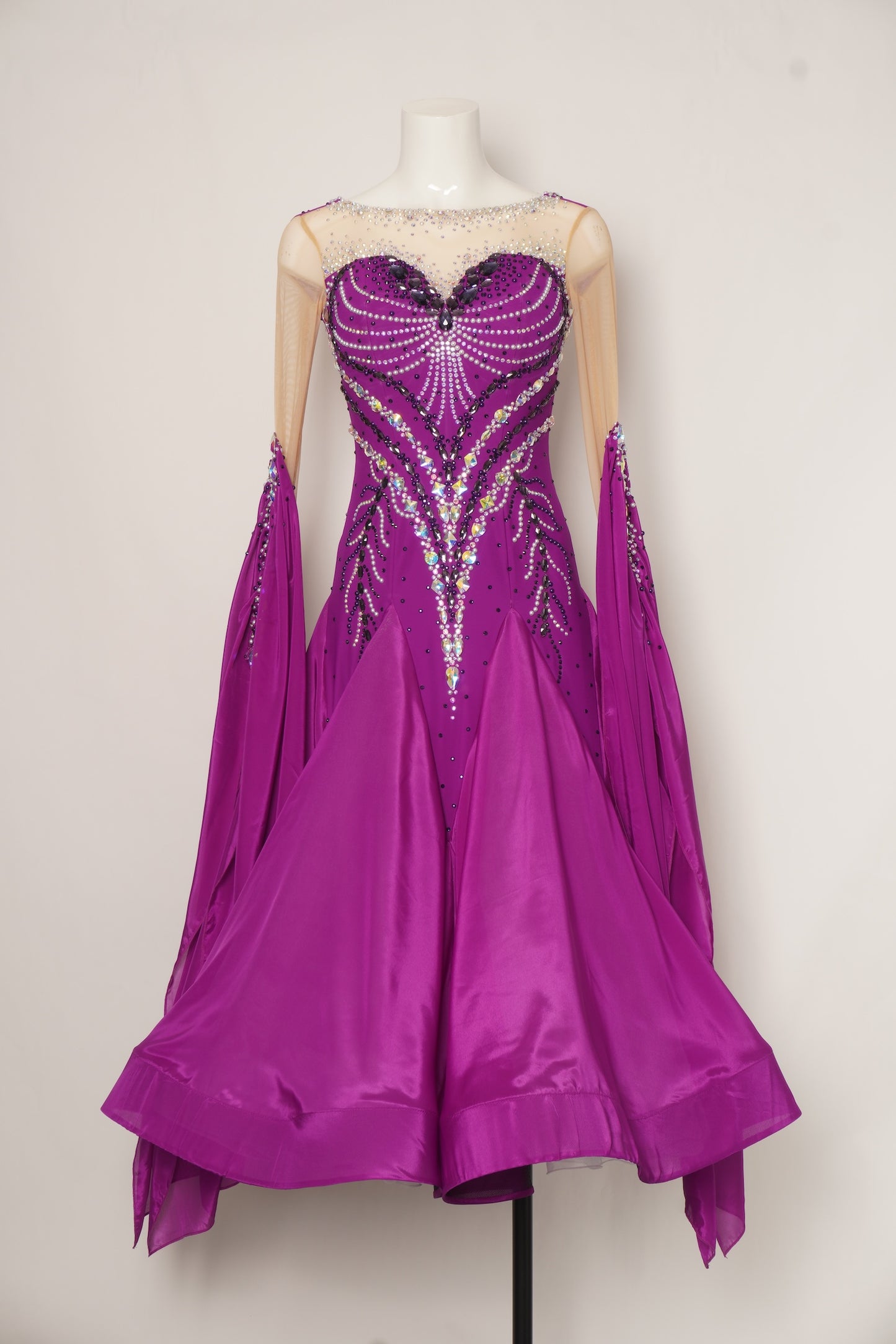 MF Design-B0424-Royal Plum Ballroom Gown