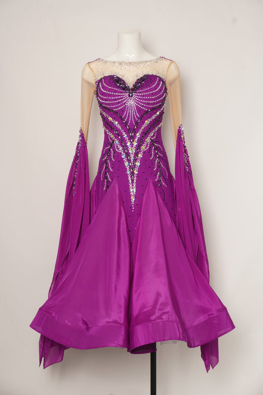MF Design-B0424-Royal Plum Ballroom Gown