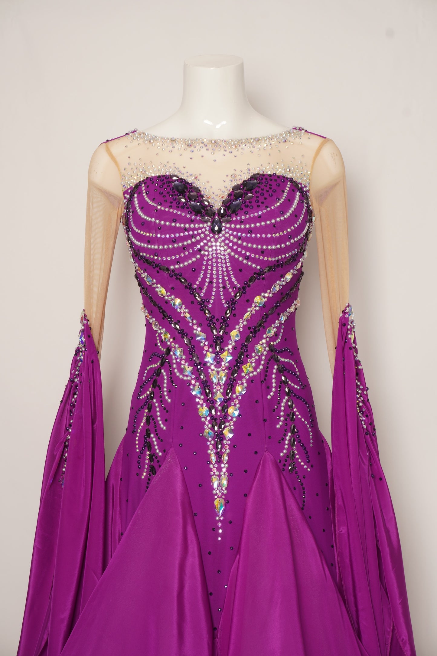 MF Design-B0424-Royal Plum Ballroom Gown
