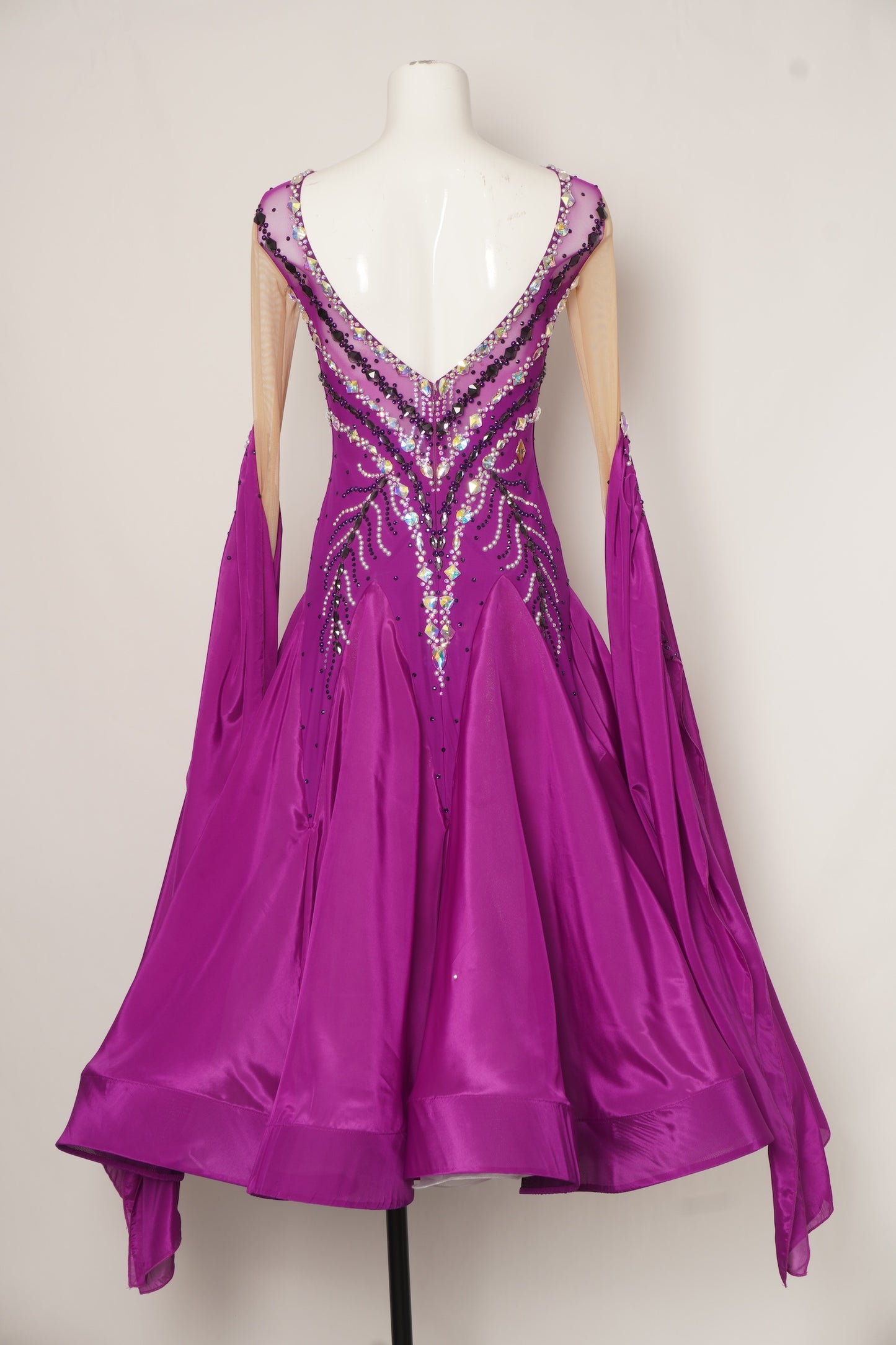 MF Design-B0424-Royal Plum Ballroom Gown
