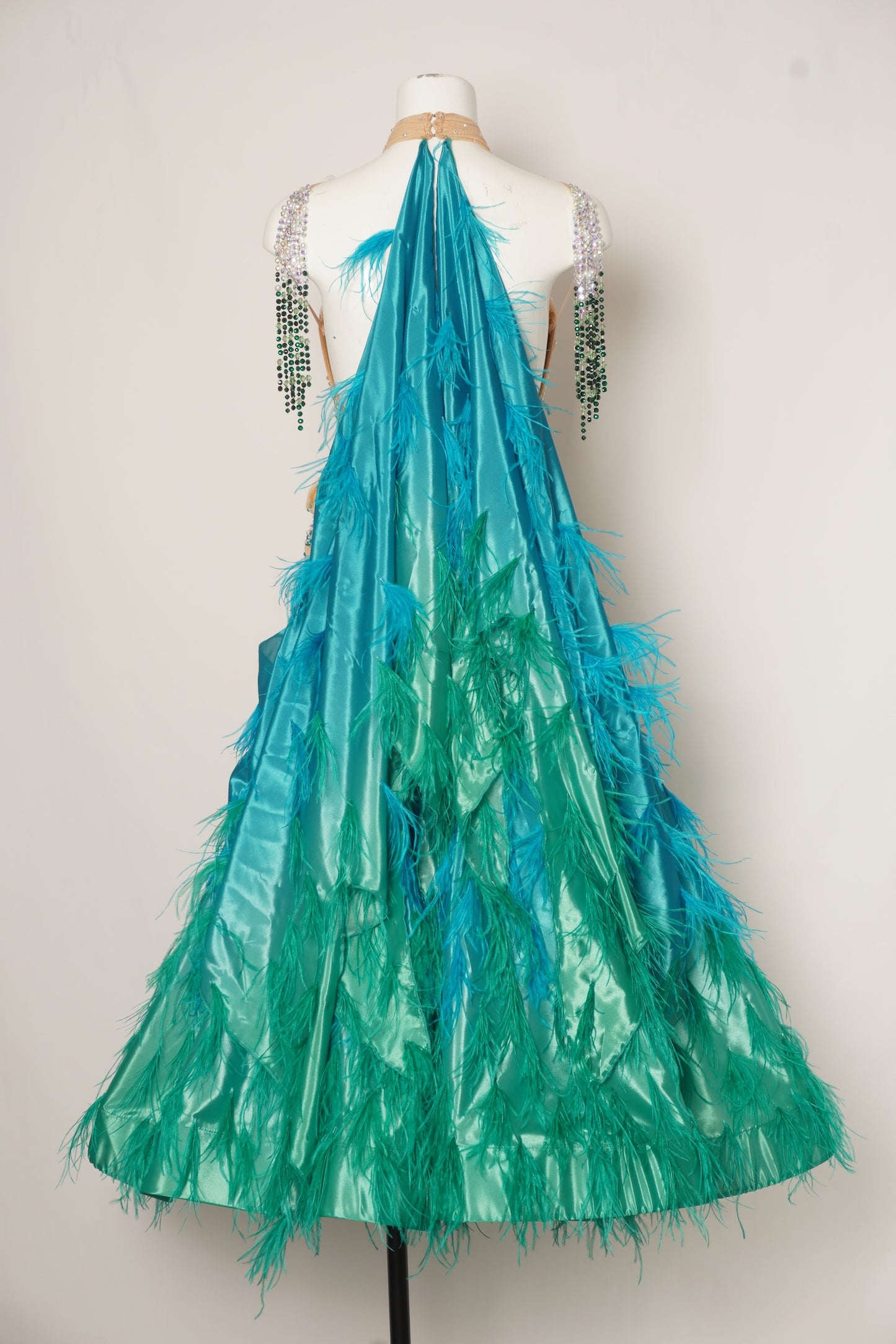 MF Design-B0428-Jade Cascade Ballroom Gown