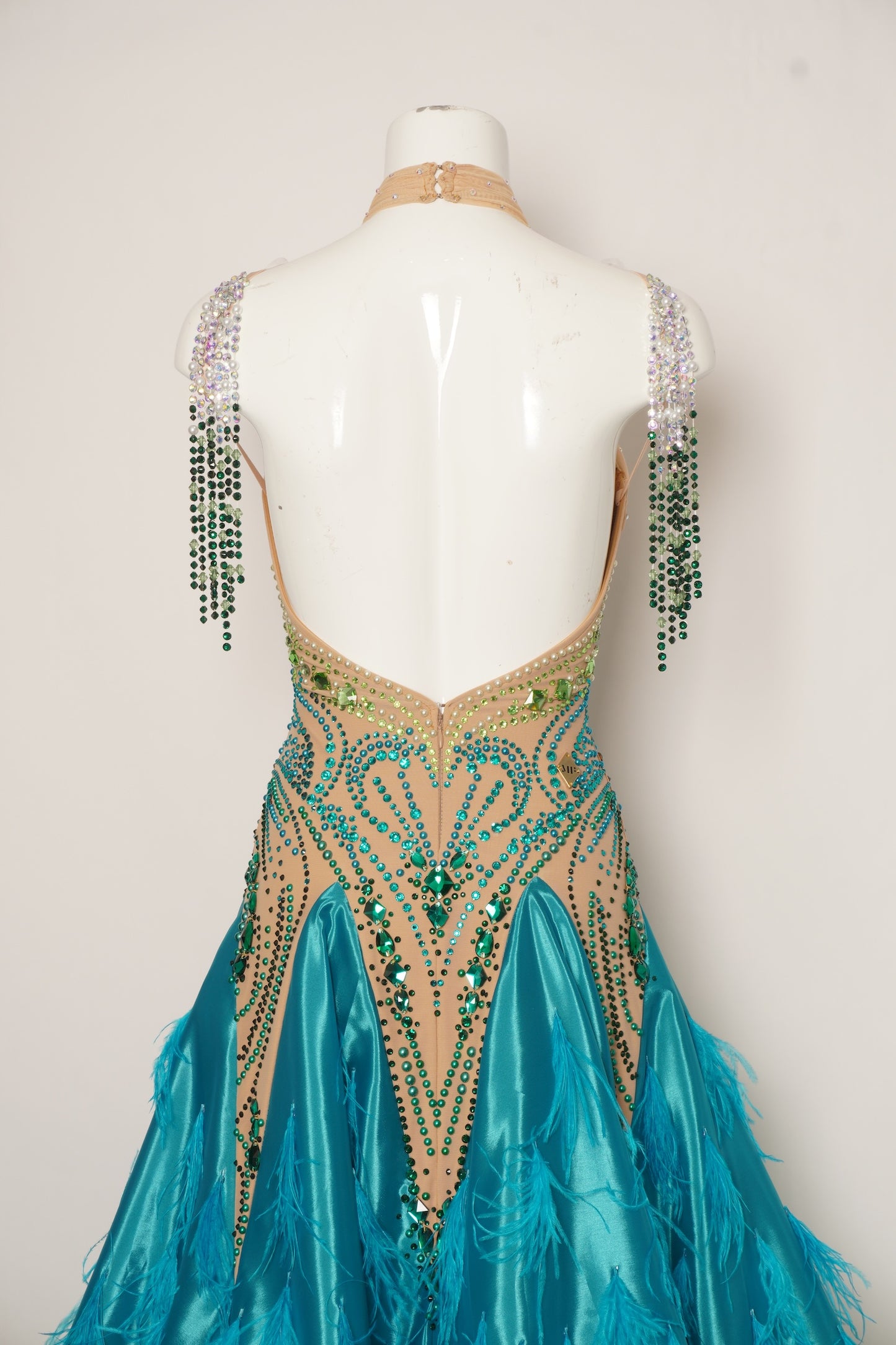 MF Design-B0428-Jade Cascade Ballroom Gown