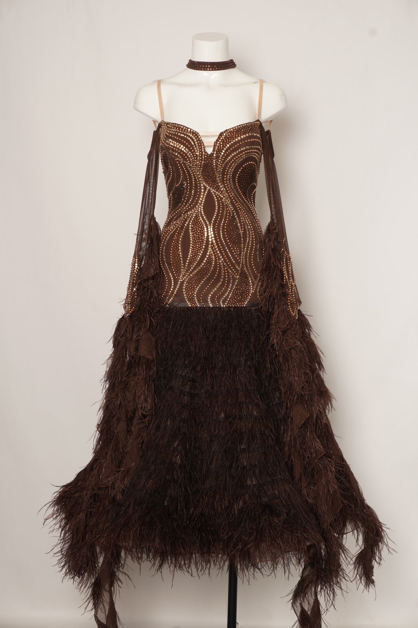 MF Design-B0429-Mahogany Grace Ballroom Gown