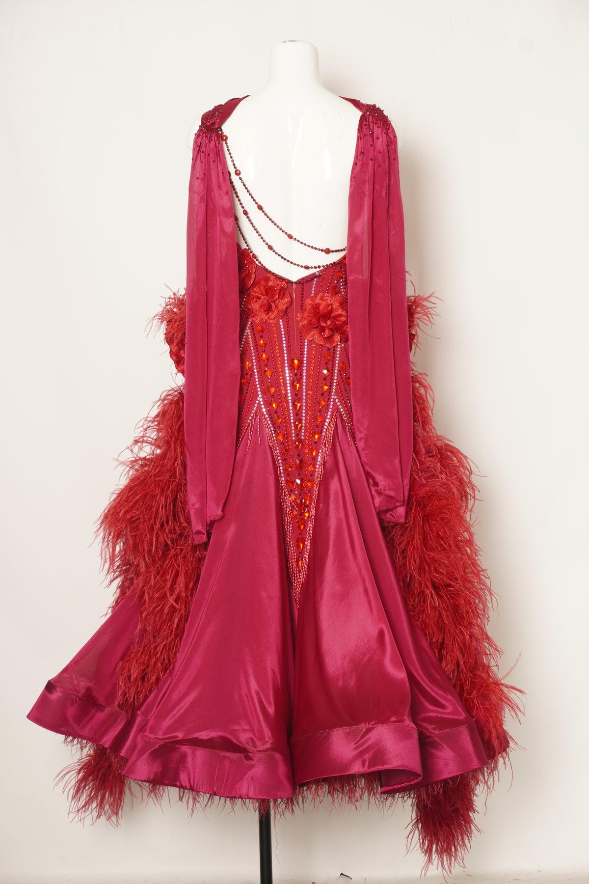 MF Design-B0495-Crimson Quill Ballroom Gown