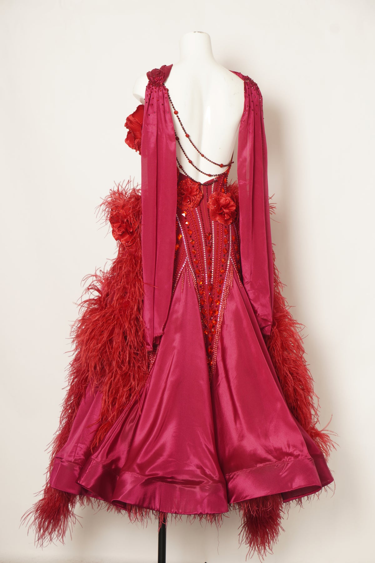 MF Design-B0495-Crimson Quill Ballroom Gown