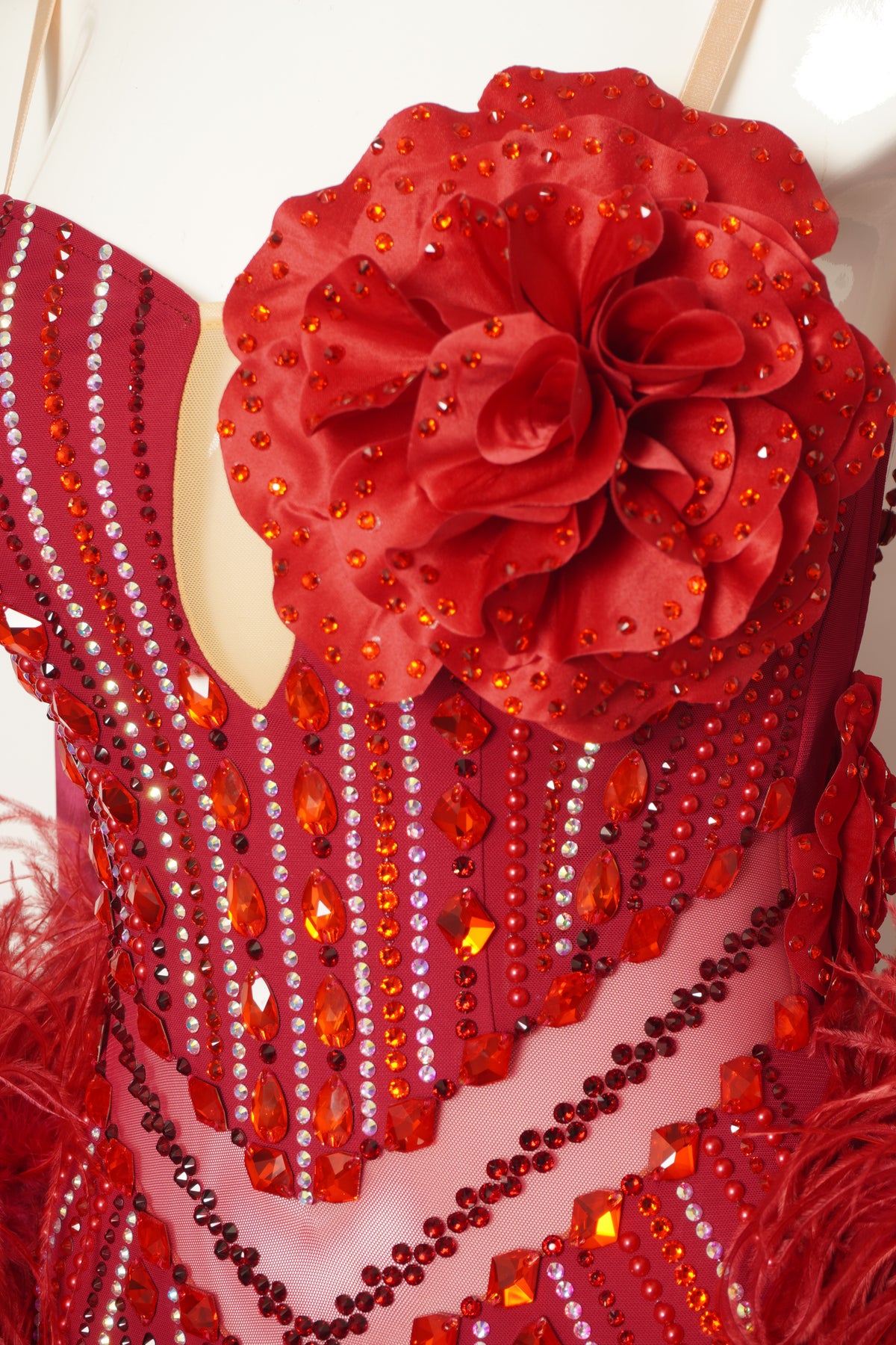 MF Design-B0495-Crimson Quill Ballroom Gown
