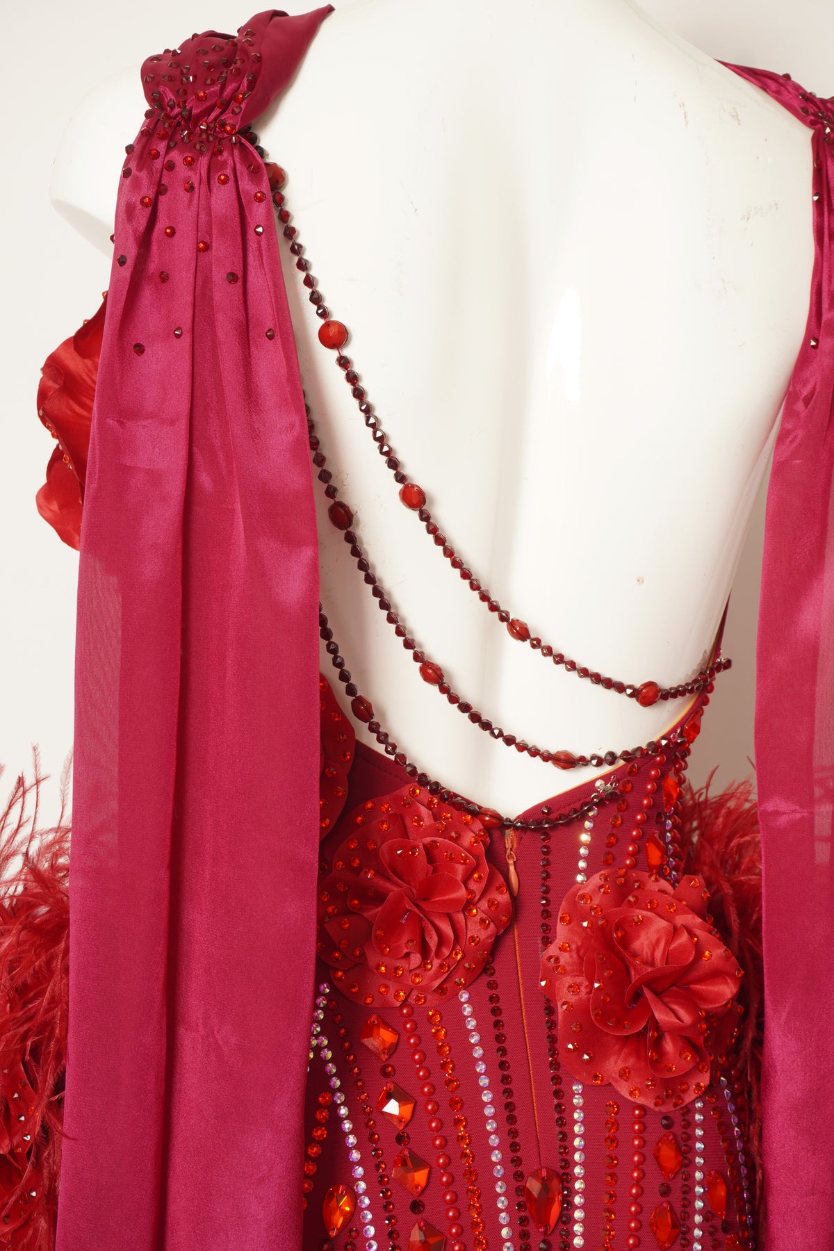 MF Design-B0495-Crimson Quill Ballroom Gown