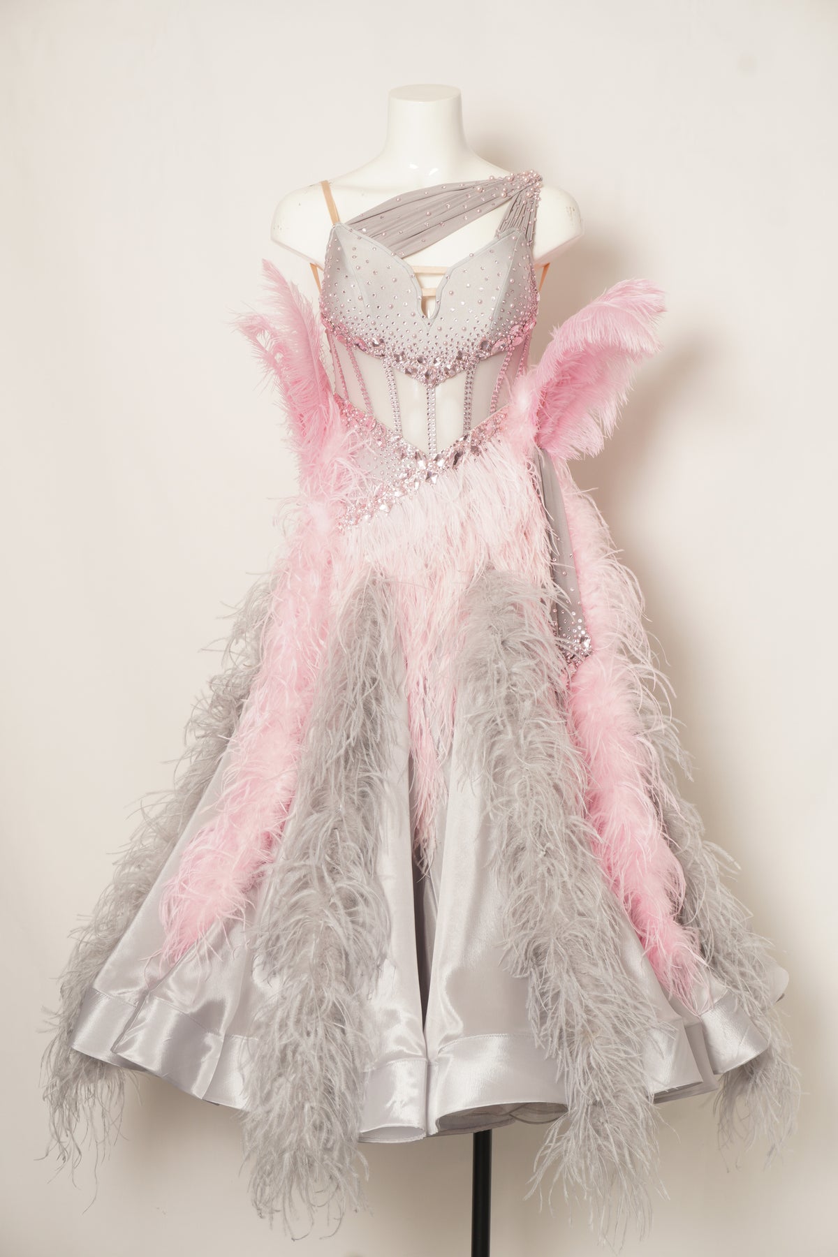 MF Design-B0499-Metallic Blush Ballroom Gown