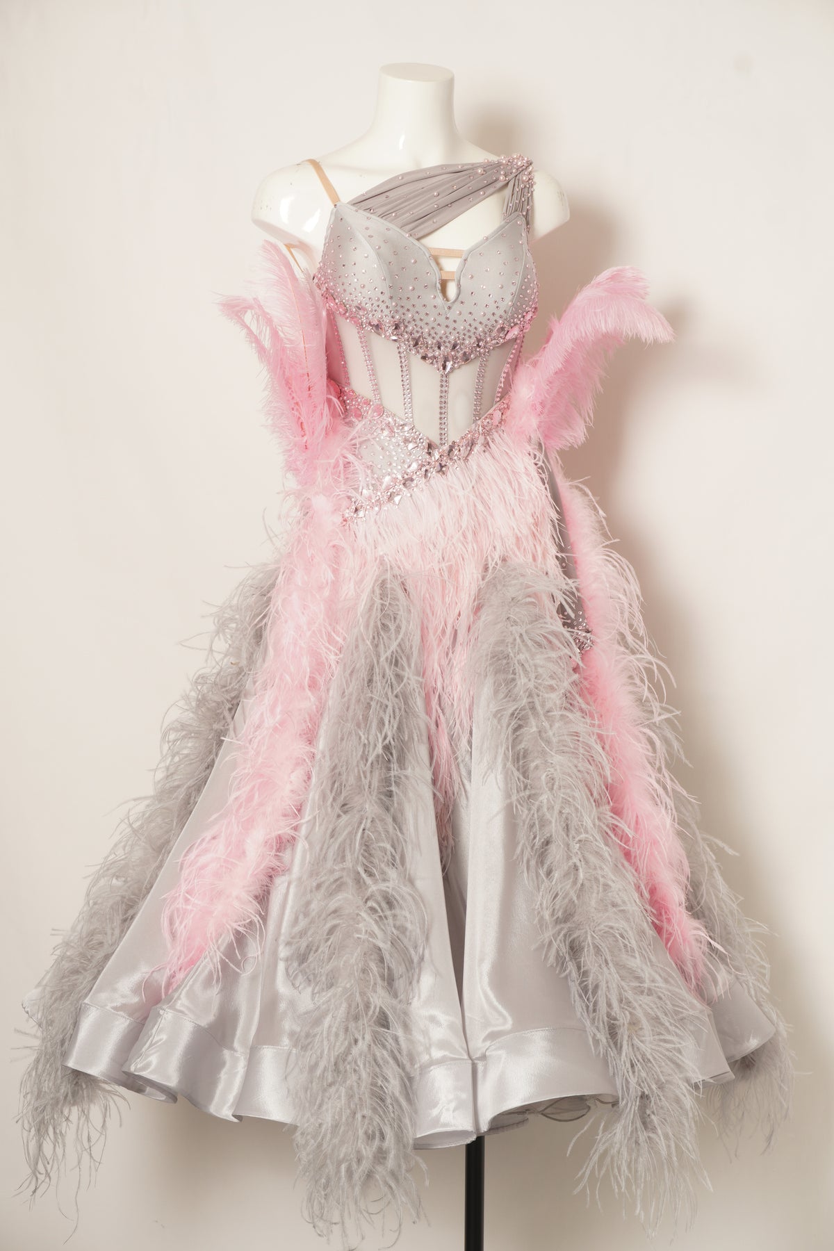 MF Design-B0499-Metallic Blush Ballroom Gown